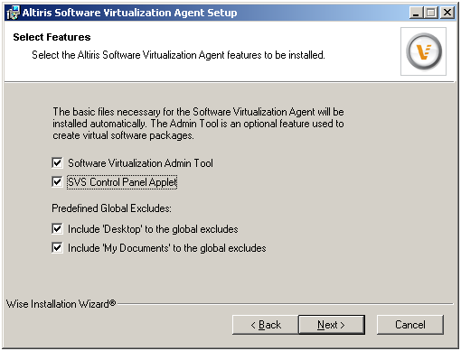 altiris software virtualization agent