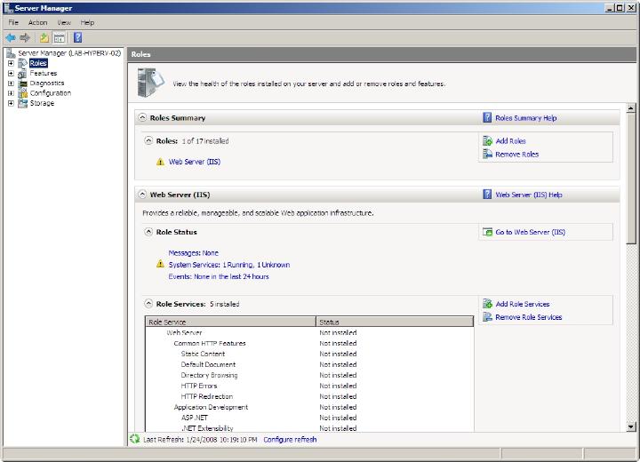 Hyper-V Role Installation, image 1 of 8