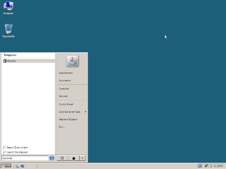 Windows Server 2008 - Install Domain Controller Role, image 1 of 17