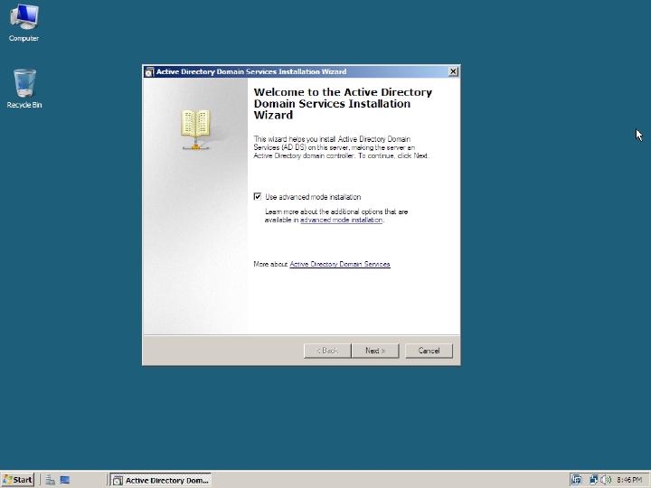 Windows Server 2008 - Install Domain Controller Role, image 3 of 17