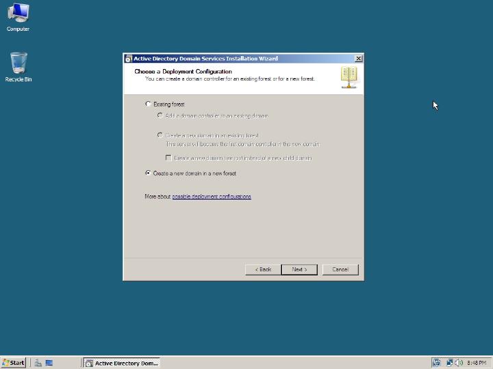 Windows Server 2008 - Install Domain Controller Role, image 5 of 17