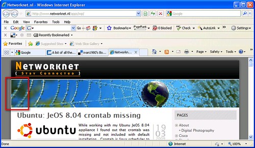 Internet Explorer 8 screenshot