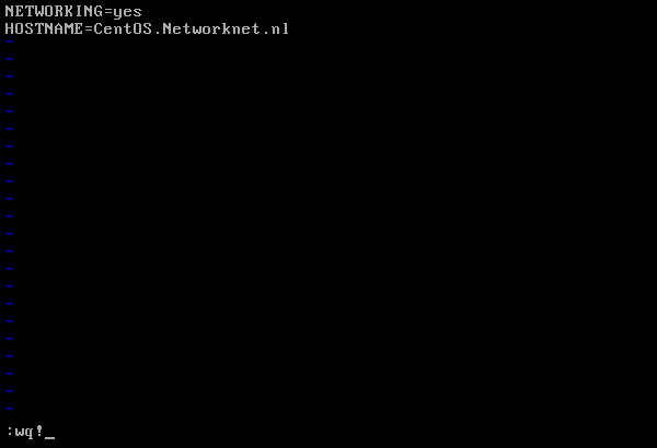 CentOS network sysconfig file