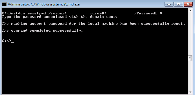 netdom.exe resetpwd