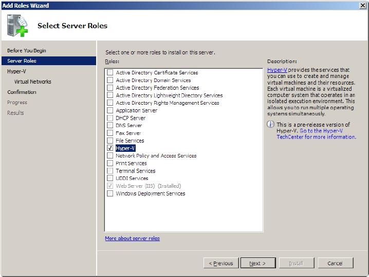 Hyper-V Role Installation, image 3 of 8