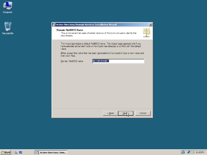 Windows Server 2008 - Install Domain Controller Role, image 7 of 17