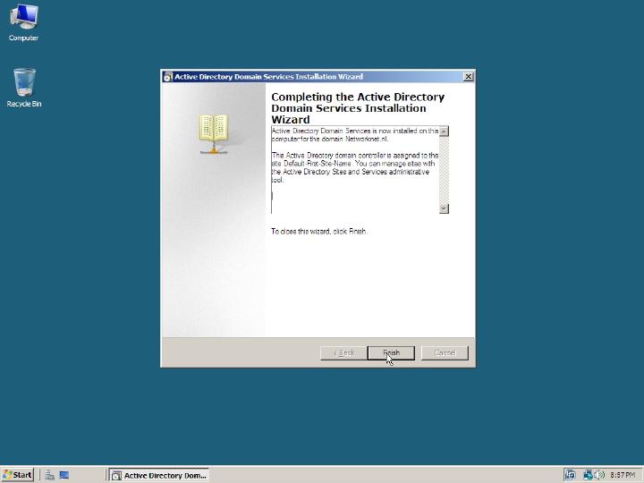 Windows Server 2008 - Install Domain Controller Role, image 15 of 17