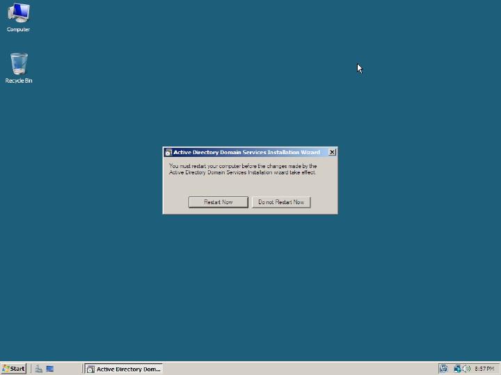Windows Server 2008 - Install Domain Controller Role, image 16 of 17