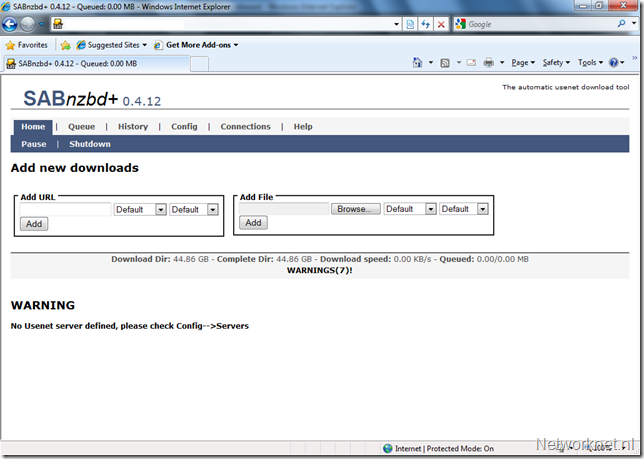 Qnap TS109 SABnzbd 04.12 install